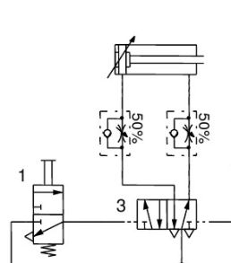 气动控制系统中,单向节流阀旁边的50 是什么意思